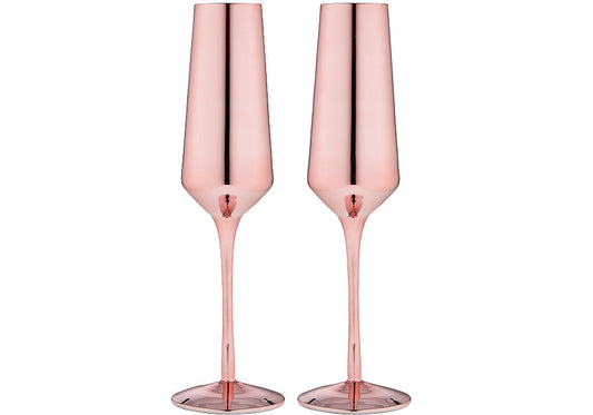 Rose 2pk Champagne Glass